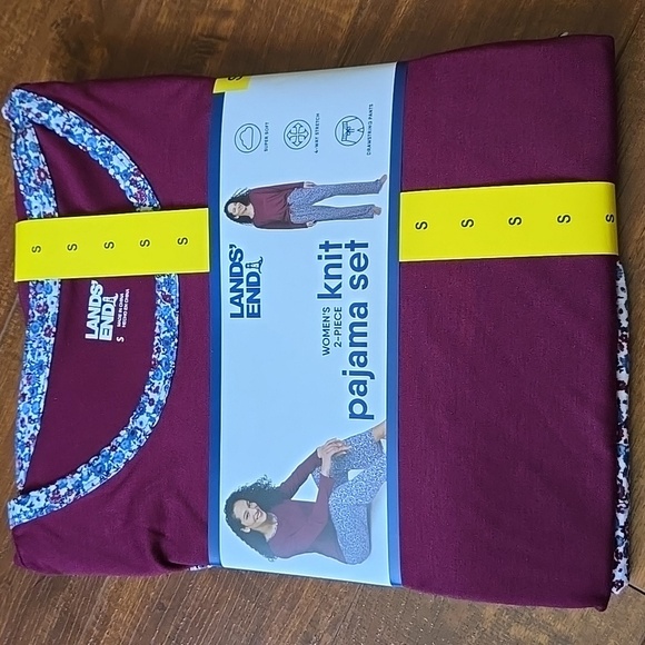 Lands' End Women's Knit 2 Piece Pajama Set - Picture 1 of 6